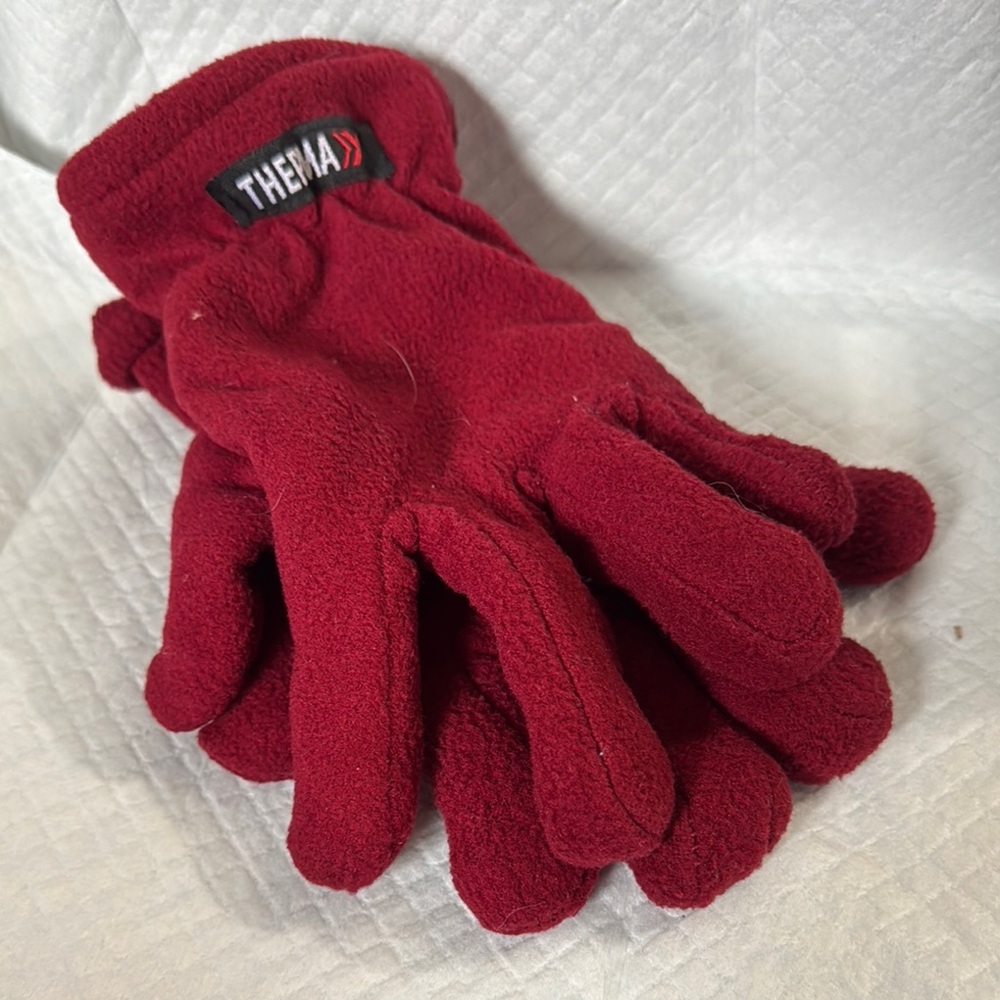 Red Fleece Gloves